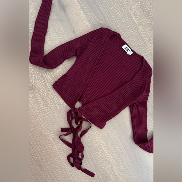 BOGO Tiger Mist Wrap Around Crop Top Sweater size S - Picture 4 of 6